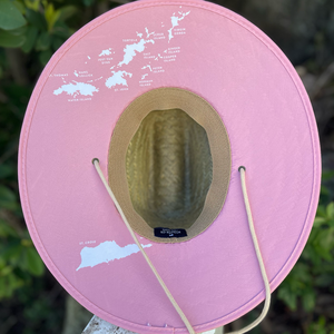 Burgee Co. Adult Lifeguard Hat - Pink Island Map